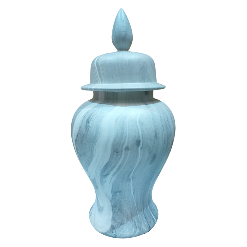 Tibor Tinaja porcelana color Marmol 46 x 22 cm - 18 in